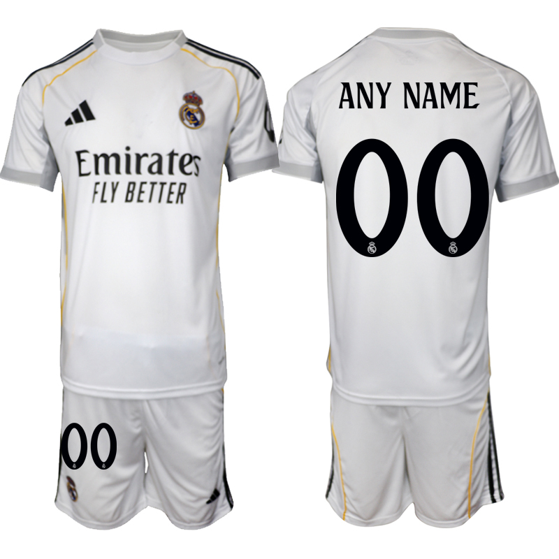Men 2025-2026 Club Real Madrid home White customized Soccer Jersey->customized soccer jersey->Custom Jersey